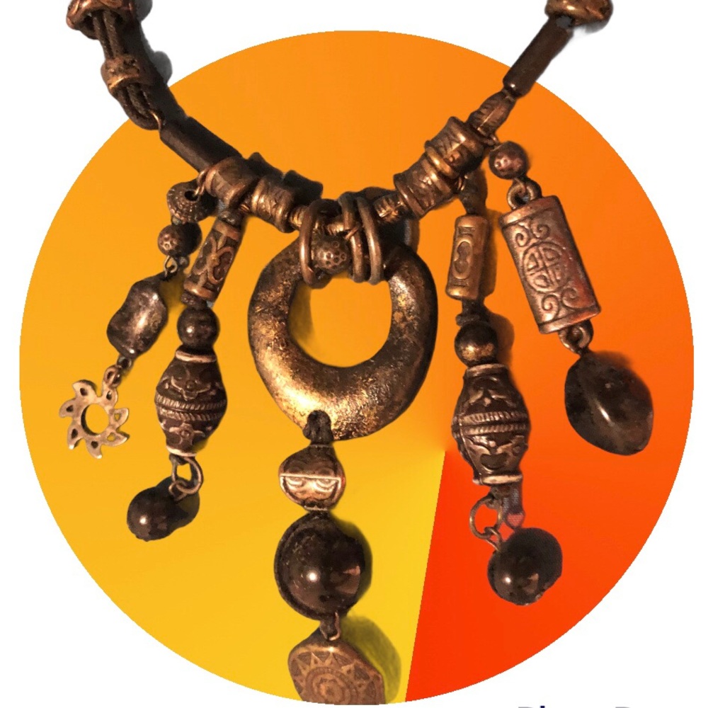 🛍 3 for $15 Unique cord/mixed metals necklace 🍁🍂